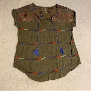 Free People embroidered shirt